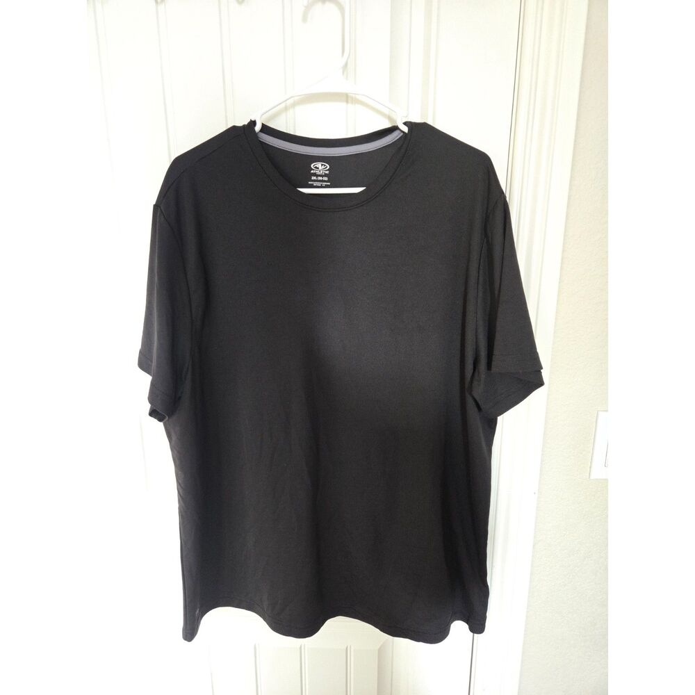 Athletic Works Men’s 2XL Black Performance T-Shirt Moisture Wicking Short Sleeve